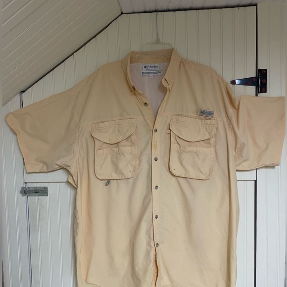 Columbia Other - Columbia Men’s XXL Beige Short Sleeve PFG Fishing Shirt. Used. Good condition.